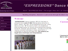 Tablet Screenshot of expressionsdance.net